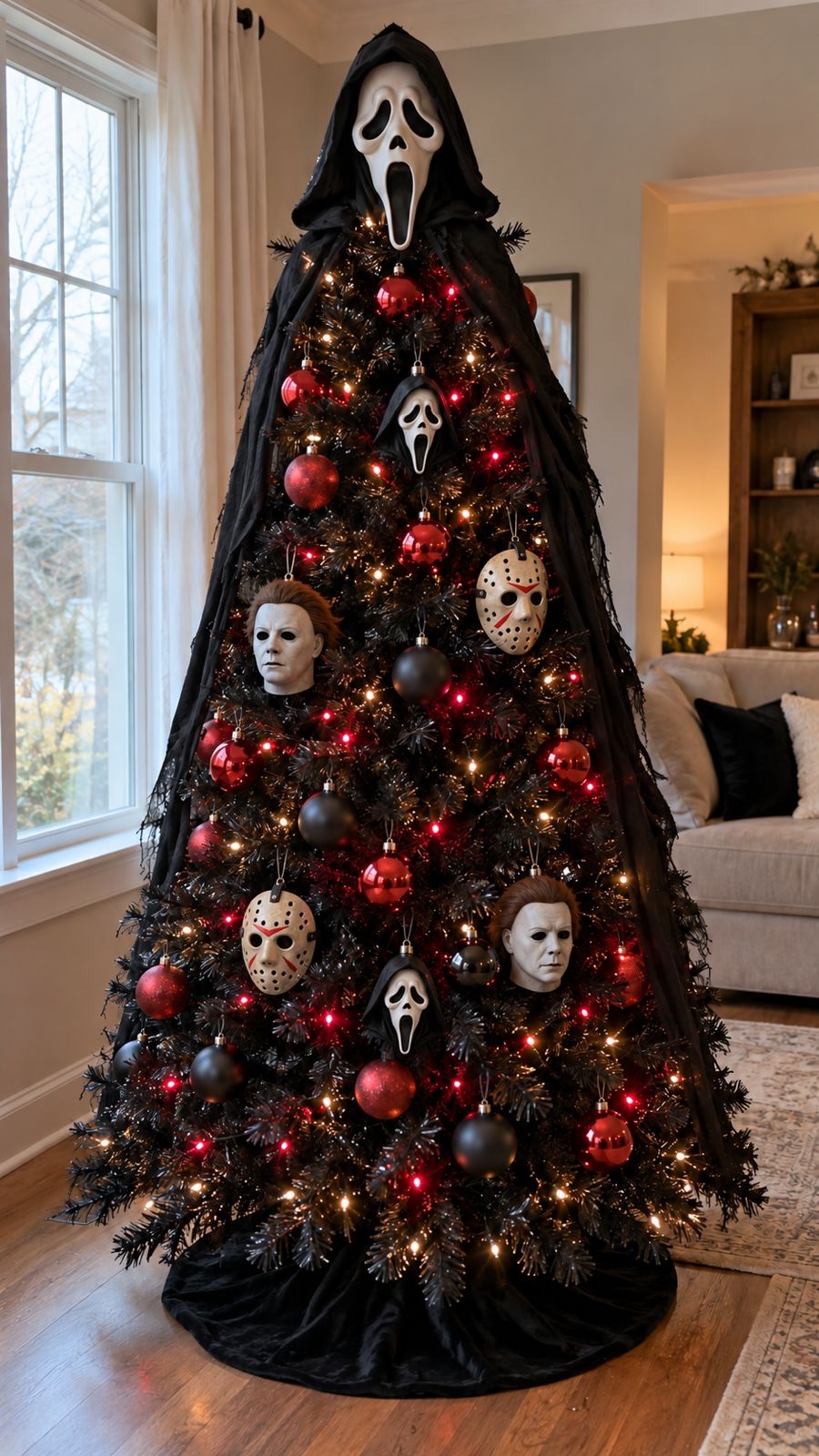 Fully decorated Frightmas Tree